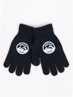Chlapecké pětiprsté rukavice Yoclub RED-0012C-AA5A-017 Black
