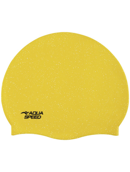 AQUA SPEED Plavecká čepice Reco Yellow Pattern 18