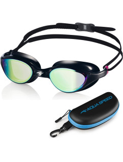 Plavecké brýle AQUA SPEED Vortex Mirror&Case Black Pattern 79