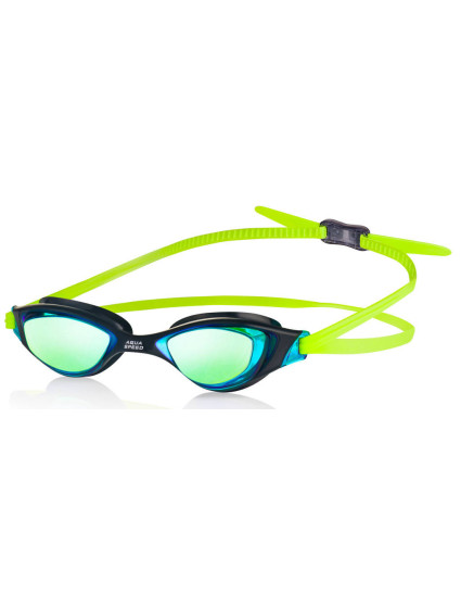 Plavecké brýle AQUA SPEED Xeno Mirror Navy Blue/Yellow/Green Pattern 38