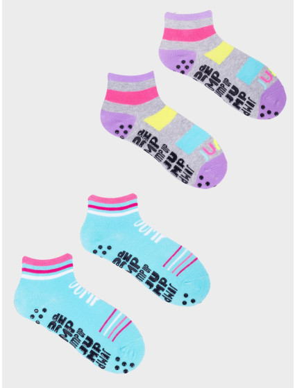 Yoclub Trampolínové ponožky 2-pack SKS-0021G-AA0A-001 Vícebarevné