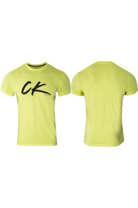 Pánské tričko KM0KM00467-ZAA zelená - Calvin Klein