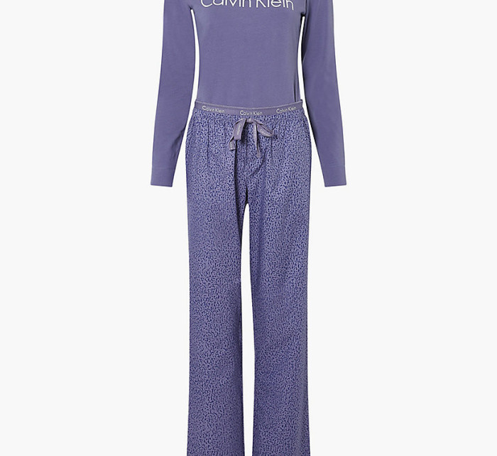 Dámské pyžamo set 000QS6350E - W6L - Borůvkové - Calvin Klein