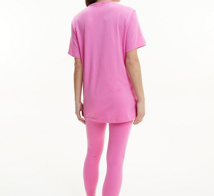 Dámský vrchní pyžamový díl QS6756E - TO3 - Hollywood růžová - Calvin Klein