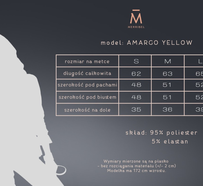 Dámská halenka Amargo žlutá - Merribel