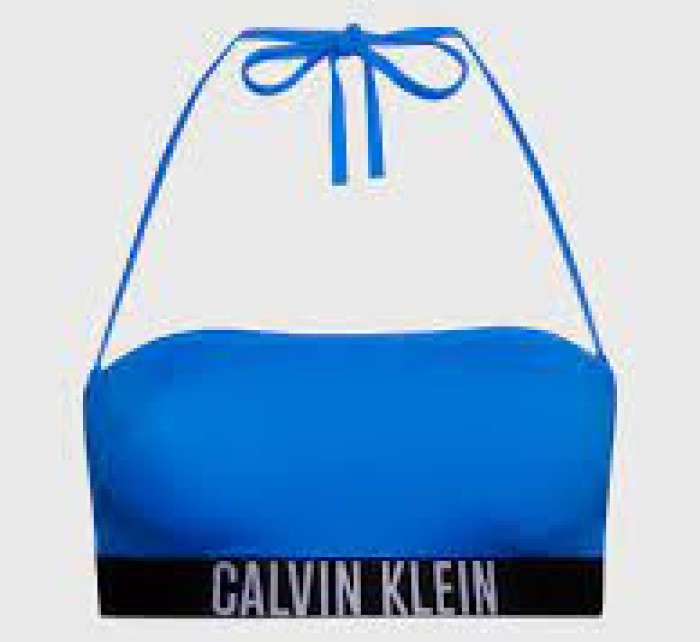 Dámská plavková podprsenka Bandeau KW0KW01966 C4X modrá-černá - Calvin Klein