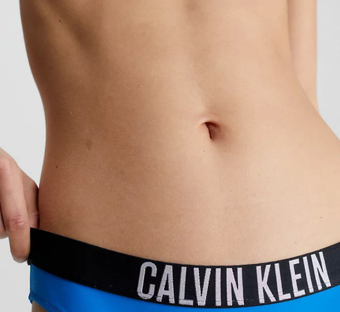 Dámský spodní díl bikin KW0KW01983 C4X modrá - černá - Calvin Klein
