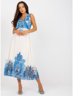 Dámské šaty DHJ SK 13128 bílé a modré - FPrice