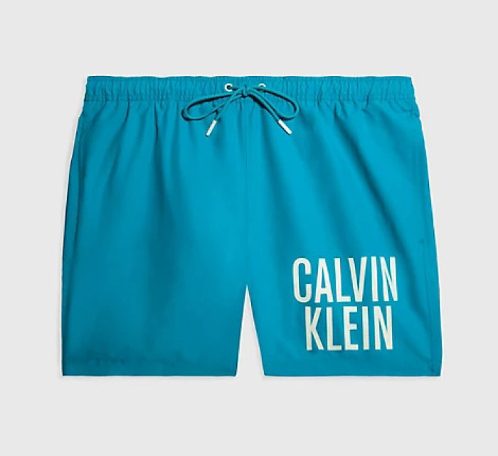 Pánské střední plavecké šortky se stahovací šňůrkou KM0KM00794 CVZ sv. modrá - Calvin Klein