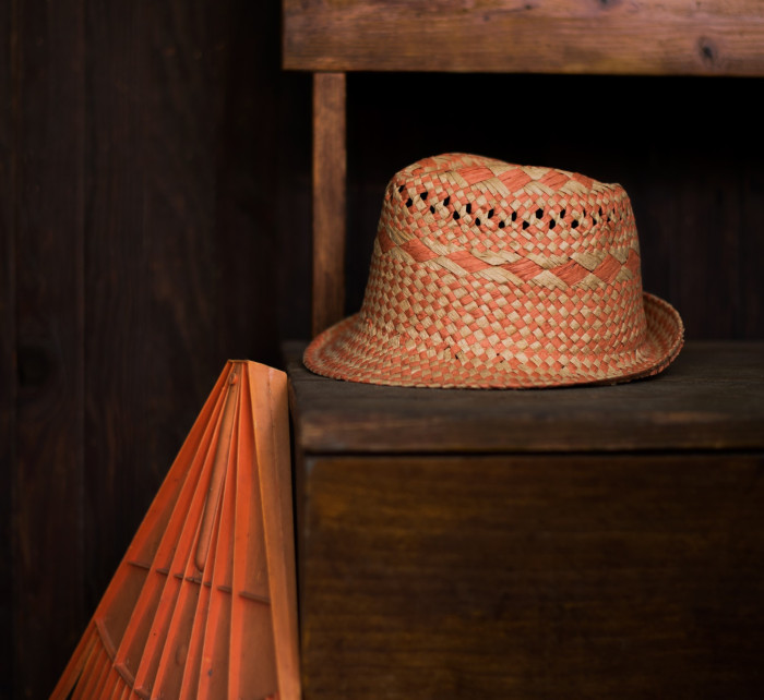 Unisex plážový klobouk cz21146-1 Béžovo-oranžová - Art Of Polo