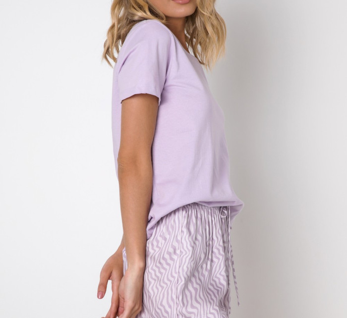 Dámské pyžamo Lily Short kr/r fialové - Aruelle