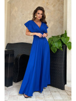Dámské večerní šaty model 293 kr. modř - Bicotone