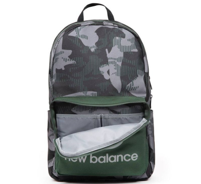 Dětský junior batoh LAB23010MTN Zelená / šedá s potiskem - New Balance