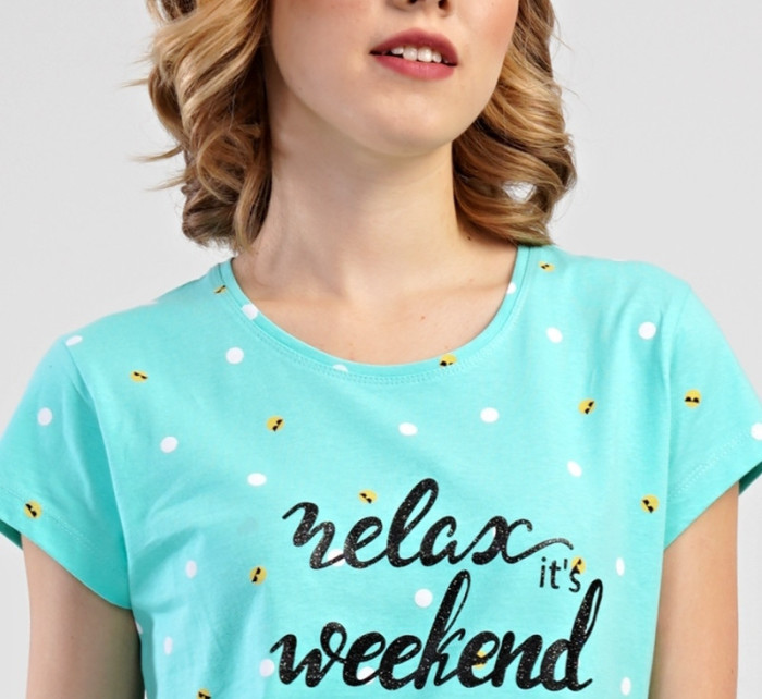 Dámská noční košile s krátkým rukávem Relax weekend
