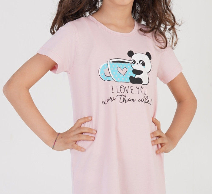 Dětská noční košile s krátkým rukávem Panda