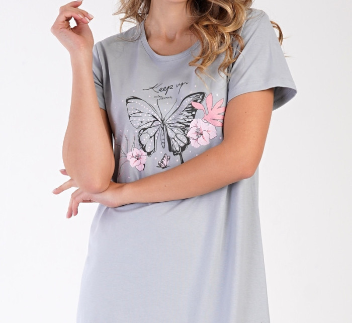 Dámská noční košile s krátkým rukávem Butterfly