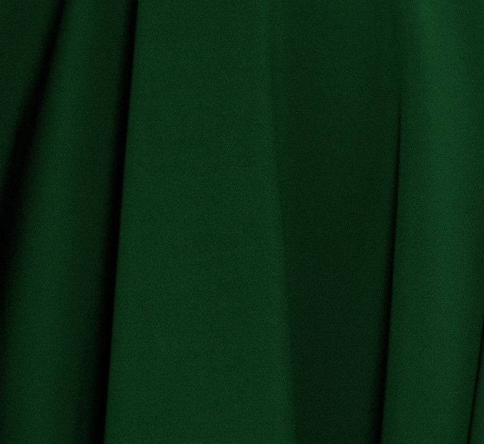 Rozšířené dámské šaty v lahvově zelené barvě s výstřihem ve tvaru srdce model 6703269