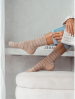 Dámské netlačící ponožky Milena 0200 Proužky, lurex 37-41