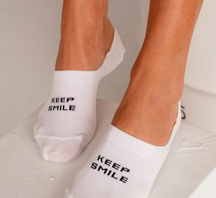 Dámské ponožky mokasínky Milena Microstopki 0576 Keep Smile 36-41