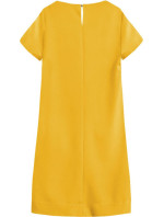 Žluté trapézové šaty (435ART)