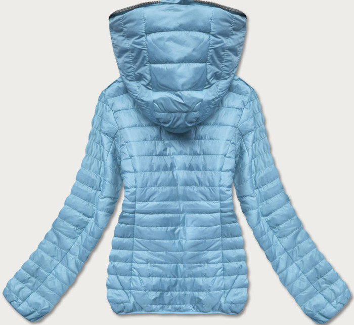 Modrá dámská bunda s kapucí (DL011)