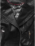 Černá dámská koženková bunda (TD813)