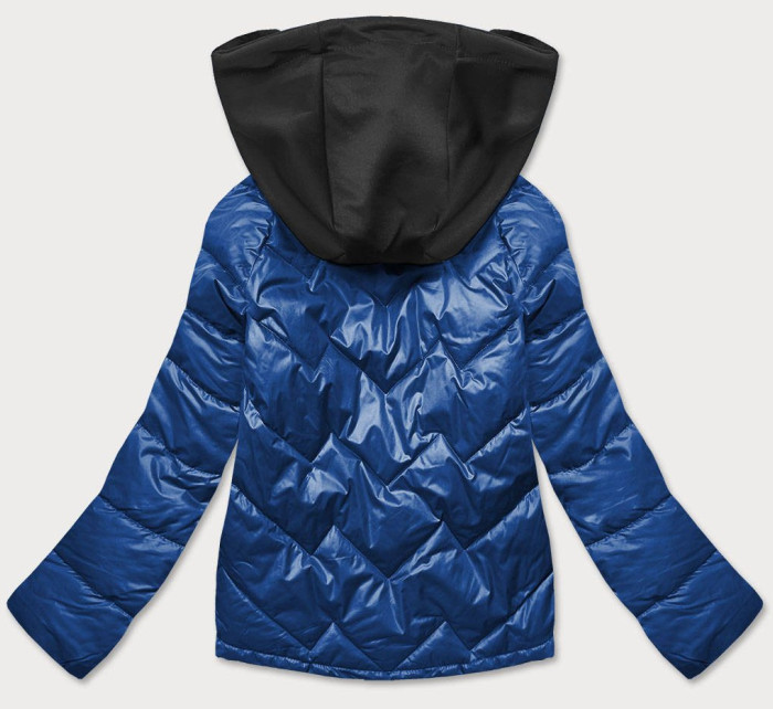 Modro/černá dámská bunda s kapucí (BH2003)