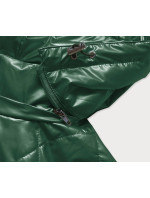 Zelená dámská lesklá bunda (2021-02BIG)
