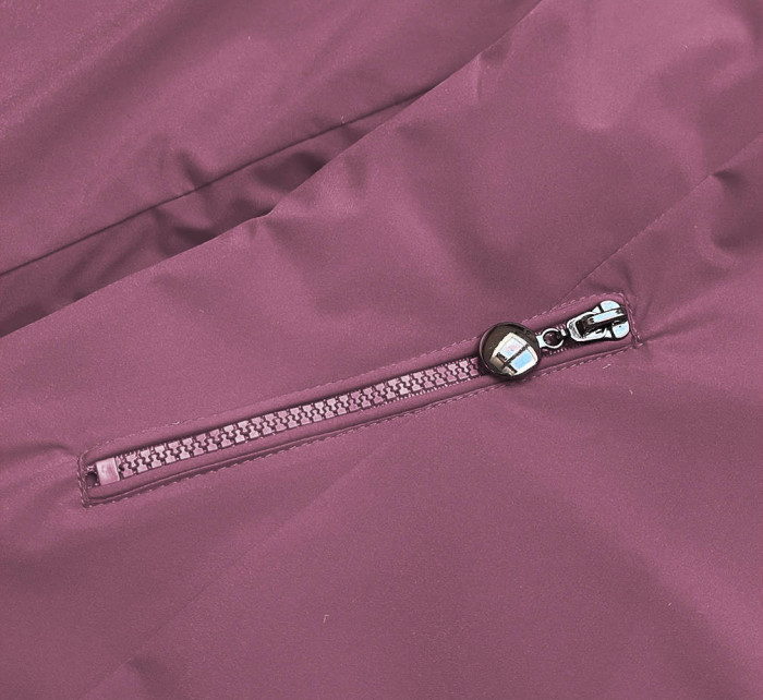 Oboustranná fialová dámská bunda (6808-259)