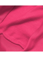 Růžová dámská tepláková mikina se stahovacími lemy (W01-19)