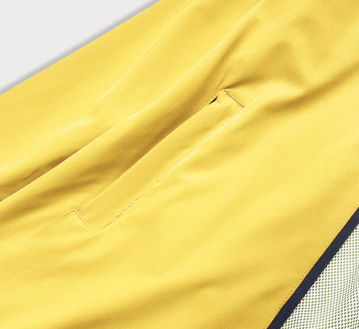 Žlutá neonová dámská letní bunda s podšívkou (HH036-26)