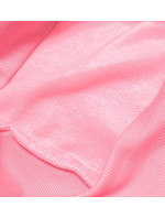 Světle růžová dámská tepláková mikina se stahovacími lemy (W01-20)