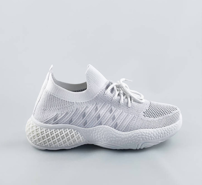 Bílé ažurové dámské sneakersy (JY21-2)