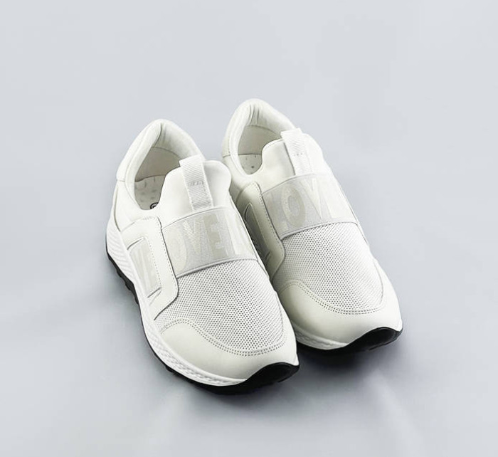 Bílé dámské boty slip-on (C1003)