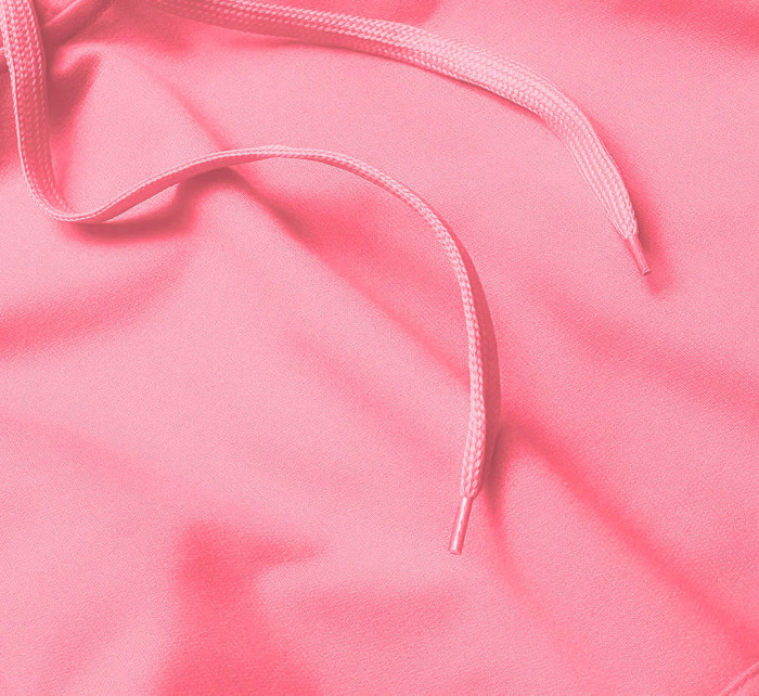 Světle růžová tenká dámská "klokaní" mikina (W06-20)