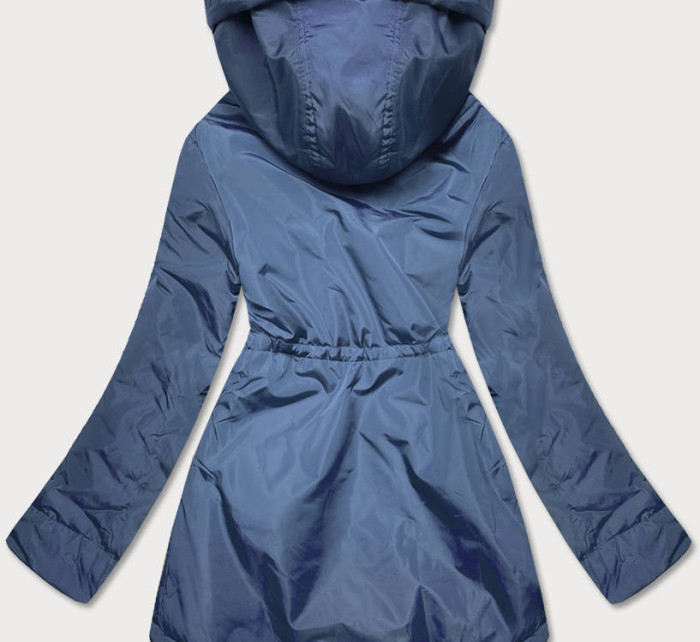 Tmavě modro-bílá dámská bunda pro přechodné období (B8037-72026)