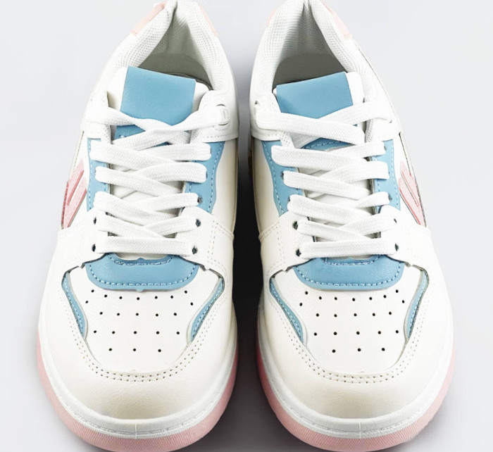 Bílo-světle modré dámské sportovní boty (AD-555)