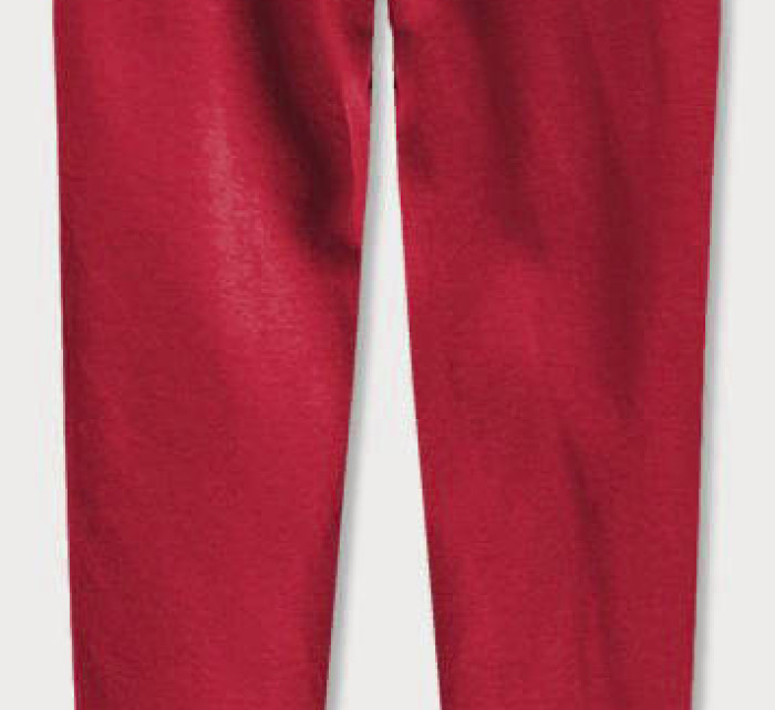 Tmavě červené teplákové kalhoty (CK01-35)