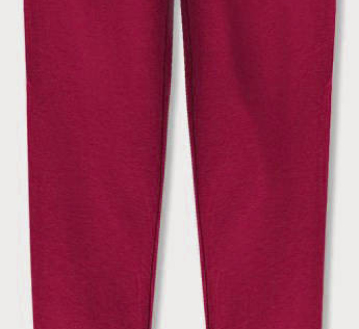 Teplákové kalhoty ve vínové bordó barvě (CK01-21)
