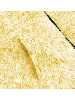 Žlutá melanžová plyšová dámská mikina (HH009-26)