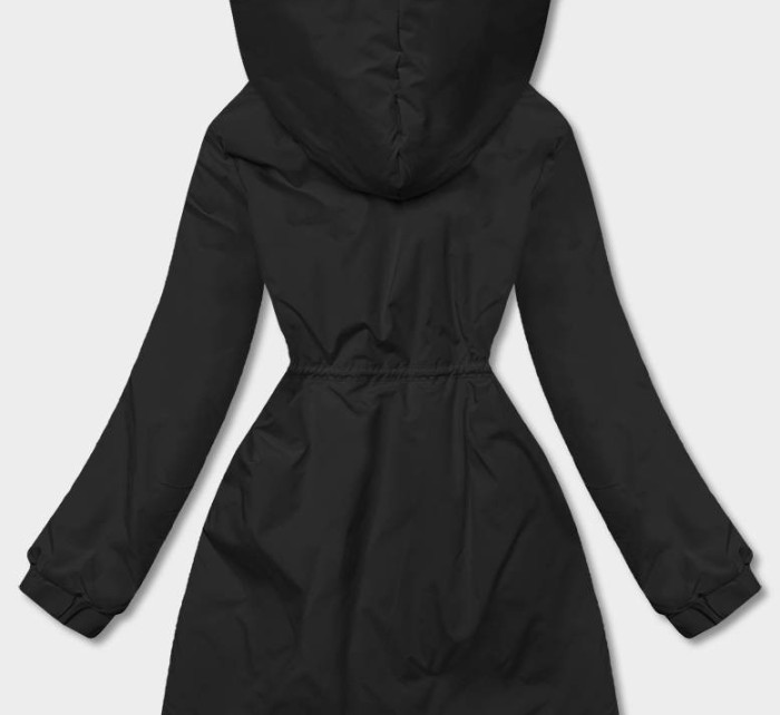 Černá dámská oversize bunda parka (B8080-1)