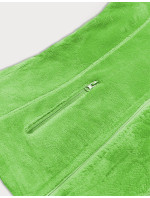 Dámská plyšová vesta v neonově zelené barvě (HH003-44)