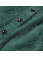 Krátký tmavě zelený přehoz přes oblečení typu alpaka na knoflíky (537)