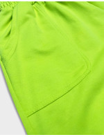 Dámské teplákové šortky v limetkové barvě (8K950-72)