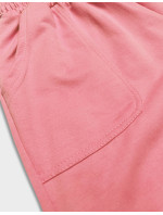Dámské teplákové šortky v lososové barvě (8K950-38)