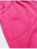 Růžové dámské teplákové šortky (8K950-19)