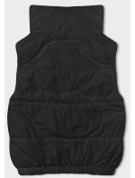 Krátká černá dámská péřová vesta se stojáčkem (16M9092-392)