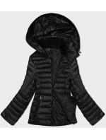 Černá dámská prošívaná bunda s odepínací kapucí S'West (B8220-1)