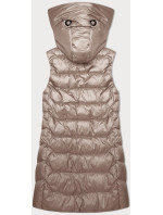 Světle béžová dámská vesta s odepínací kapucí S'West (B8231-51)