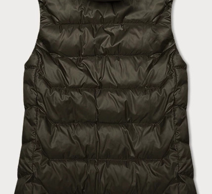 Dámská vesta v khaki barvě s odepínací kapucí S'West (B8231-11)